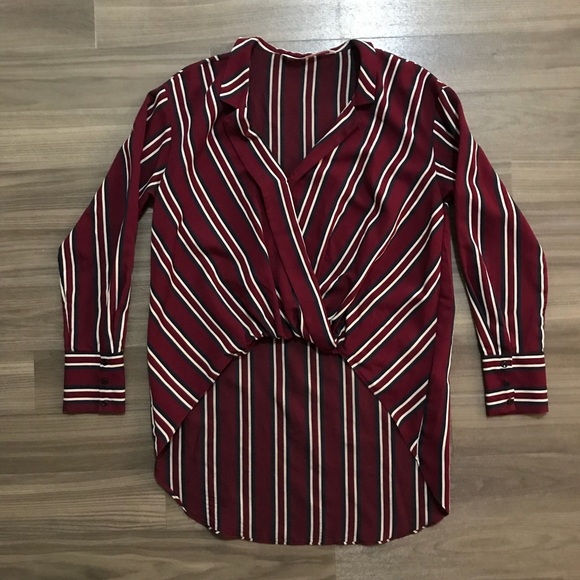 Zara Tops - ZARA Striped Blouse Shirt
